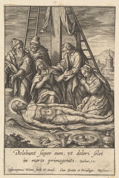 Lamentacja przed 1619 r. autorstwa Hieronymous Wierix