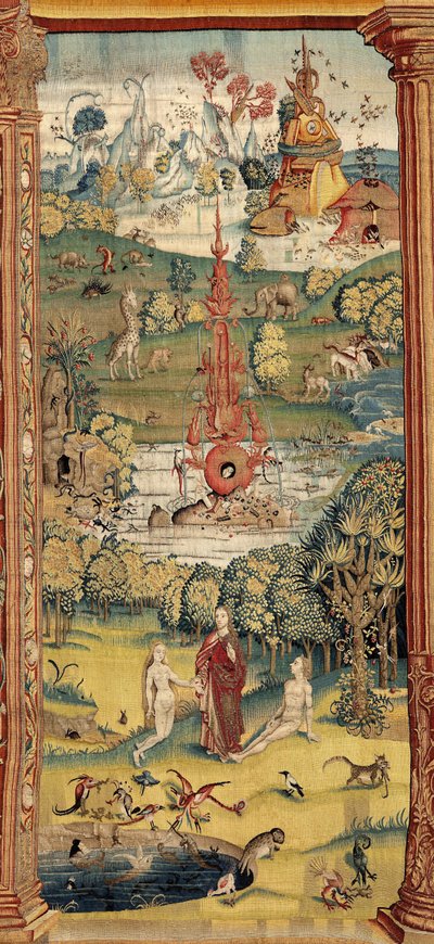 Ogród rozkoszy ziemskich. ok. 1560 (gobelin) autorstwa Hieronymus (after) Bosch