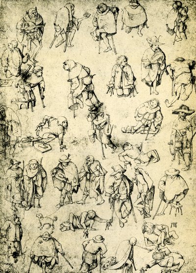 Kaleki, żebracy i żebracy muzycy autorstwa Hieronymus Bosch