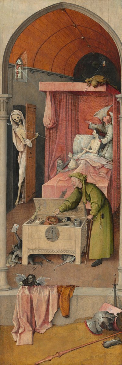Śmierć i Skąpiec autorstwa Hieronymus Bosch