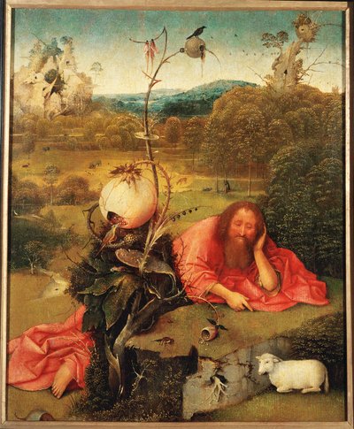 Święty Jan Chrzciciel w medytacji (olej na drewnie) autorstwa Hieronymus Bosch