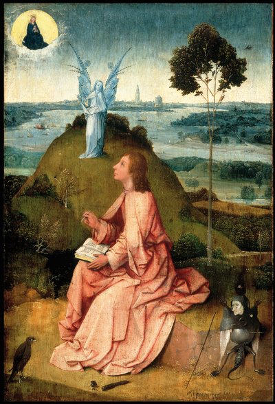 Św. Jan Ewangelista na Patmos, ok. godz. 1505 autorstwa Hieronymus Bosch