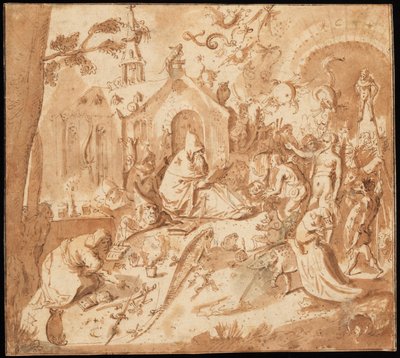 Kuszenie świętego Antoniego autorstwa Hieronymus Bosch