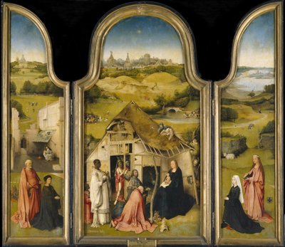 Adoracja Królów, c. 1495 autorstwa Hieronymus Bosch
