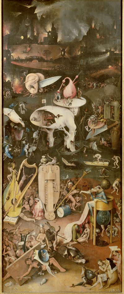Piekło (prawy panel Ogrodu rozkoszy ziemskich) autorstwa Hieronymus Bosch
