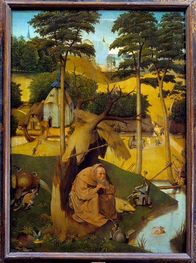 Kuszenie św. Antoniego Pustelnik Święty Antoni Wielki (251-356) (lub św. Obraz Hieronymusa Van Aekena (Aken) dit Jerome Bosch (1450- autorstwa Hieronymus Bosch
