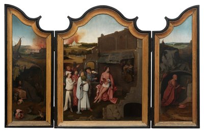 Tryptyk Hioba, ok. 1500-24 (olej na desce) autorstwa Hieronymus Bosch