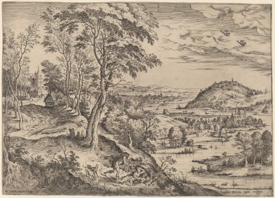 Cephalus i Procris autorstwa Hieronymus Cock