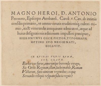 Strona poświęcona autorstwa Hieronymus Cock