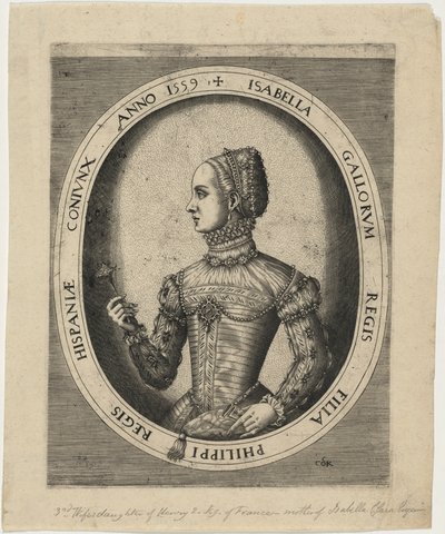 Izabela, trzecia żona Filipa II Hiszpańskiego autorstwa Hieronymus Cock