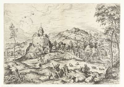 Merkury i Argus Pejzaże ze scenami biblijnymi i mitologicznymi (tytuł serii) autorstwa Hieronymus Cock