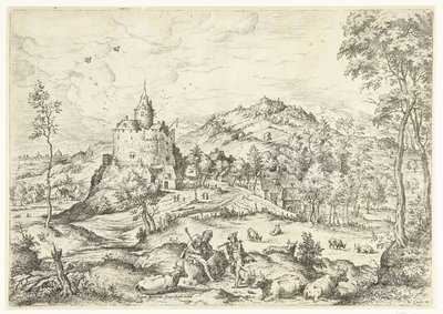 Merkury i Argus Pejzaże ze scenami biblijnymi i mitologicznymi (tytuł serii) autorstwa Hieronymus Cock