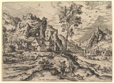 Tobit z Pejzaży ze scenami biblijnymi i mitologicznymi, 1558. autorstwa Hieronymus Cock
