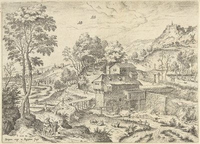 Lot do Egiptu Pejzaże ze scenami biblijnymi i mitologicznymi (tytuł serii) autorstwa Hieronymus Cock