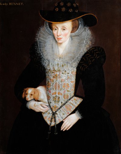 Portret Lady Bennet, ok. 1590 (olej na desce) autorstwa Hieronymus Custodis