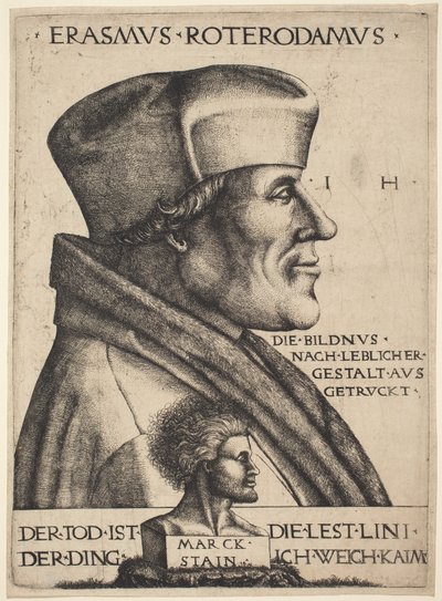 Erazm z Rotterdamu autorstwa Hieronymus Hopfer