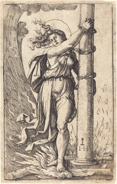 Hart autorstwa Hieronymus Hopfer after Marcantonio Raimondi