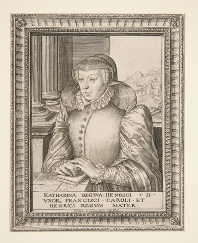 Katarzyna de Medici autorstwa Hieronymus Wierix