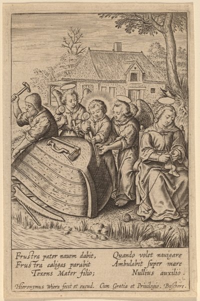 Sfrustrowany ojciec odda statek autorstwa Hieronymus Wierix