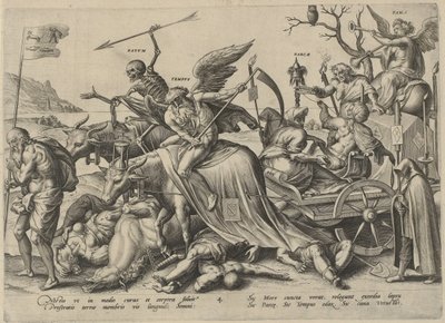 podeszły wiek Cztery wieki człowieka i śmierci (tytuł serii) autorstwa Hieronymus Wierix
