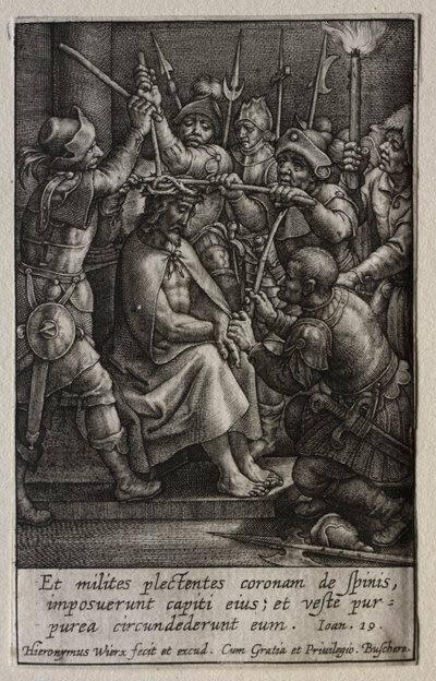 Pasja: ukoronowanie cierniem. autorstwa Hieronymus or Jerome Wierix