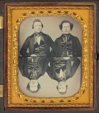 Portret dwóch mężczyzn, ok. 1850 (zdjęcie) autorstwa Higgins