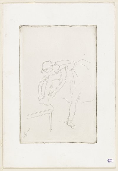 Tancerka zakładająca but autorstwa Hilaire Germain Edgar Degas