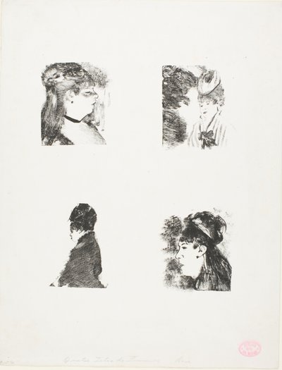 Cztery głowy kobiet autorstwa Hilaire Germain Edgar Degas