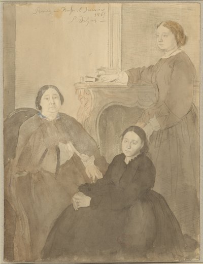 Pani Michel Musson i jej córki, Estelle i Désirée autorstwa Hilaire Germain Edgar Degas