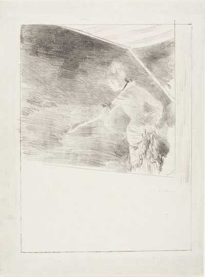 Piosenkarz na koncercie w kawiarni autorstwa Hilaire Germain Edgar Degas