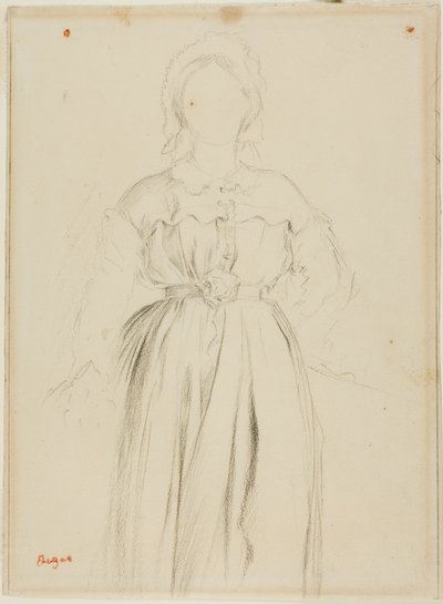 Studium do portretu Marguérite de Gas autorstwa Hilaire Germain Edgar Degas