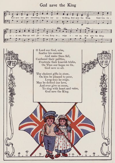 God Save The King (kolor lito) autorstwa Hilda Broughton