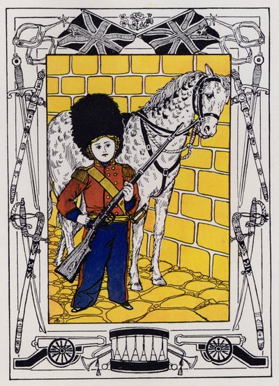 Młody rekrut (litografia kolorowa) autorstwa Hilda Broughton