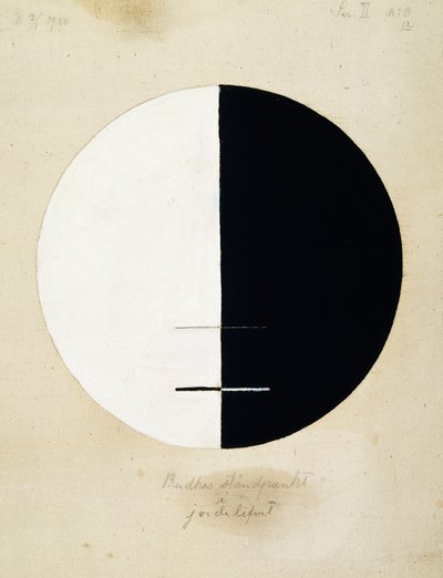 Stanowisko Buddy w ziemskim życiu, nr 3a, 1920. autorstwa Hilma af Klint