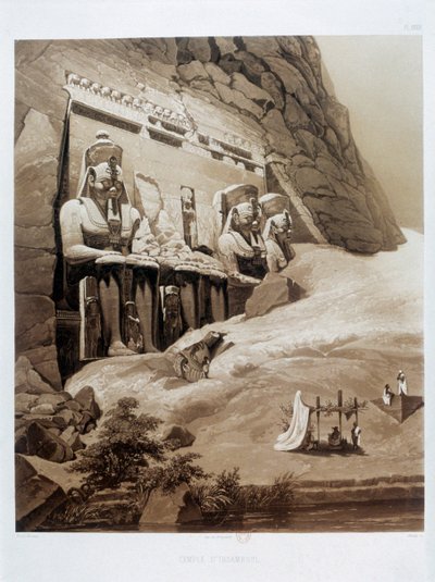 „Świątynia Ibsamboul”, Egipt, 1841 r. autorstwa Himely