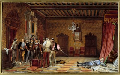 Zabójstwo księcia Guise (Henryk I Lotaryngii, znany jako Balafre autorstwa Paul Delaroche