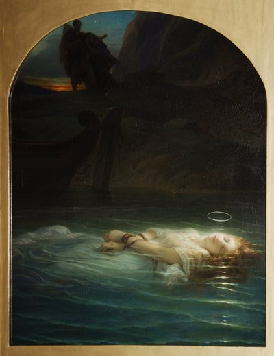 Chrześcijański męczennik utonął w Tybrze za panowania Dioklecjana (244-311) - Obraz Paula Hippolyte Delaroche (1797-1856) olej na płótnie autorstwa Hippolyte (1797 1856) Delaroche