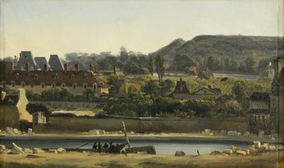 Szpital Saint Louis i Buttes-Chaumont, Paryż, ok. 1830 (olej na płótnie) autorstwa Hippolyte Adam