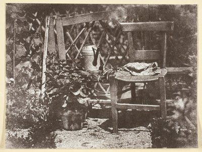 Krzesło w ogrodzie, 184250, druk 1965. autorstwa Hippolyte Bayard