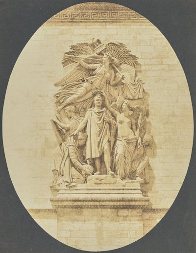 [Detal "Le Triomphe de 1810", Jean-Pierre Cortot, Łuk Triumfalny]. autorstwa Hippolyte Bayard