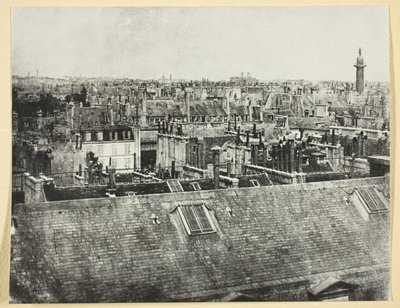 Dachy Paryża (Widok z rue Castiglione?) autorstwa Hippolyte Bayard