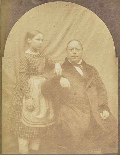 [Portret mężczyzny i dziewczyny]. autorstwa Hippolyte Bayard