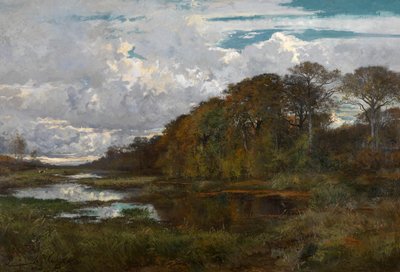 Stawy „Grijze Molen” w Terhulpen autorstwa Hippolyte Boulenger