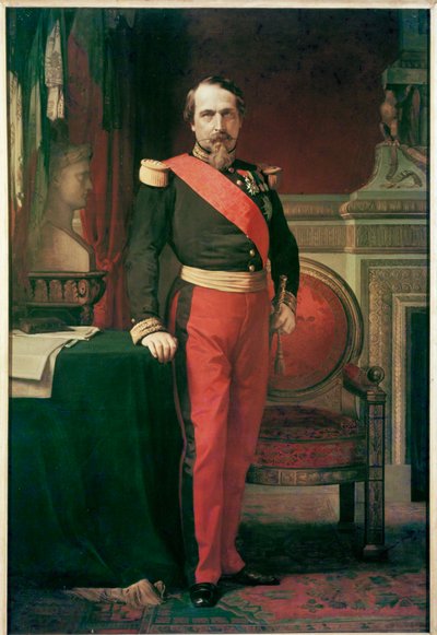 Napoleon III, cesarz (obraz na płótnie) autorstwa Hippolyte Flandrin