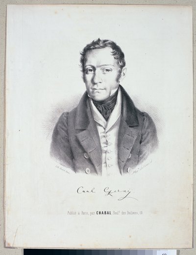 Carl Czerny (1791-1857) wyryty przez Huarda autorstwa Hippolyte Lallemand