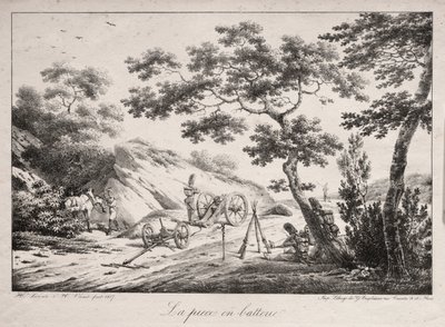 Kanon gotowy do strzału, 1817. autorstwa Hippolyte Lecomte