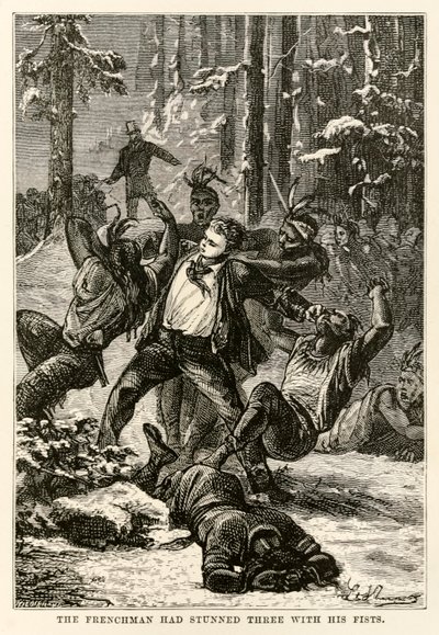 Francuz ogłuszył trzech pięściami, z Dookoła świata w osiemdziesiąt dni autorstwa Julesa Verne