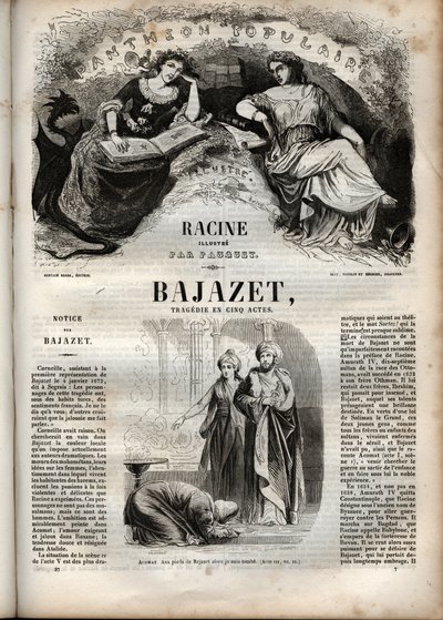 Tragedia Bajazeta w pięciu aktach, grawer Jeana Racine