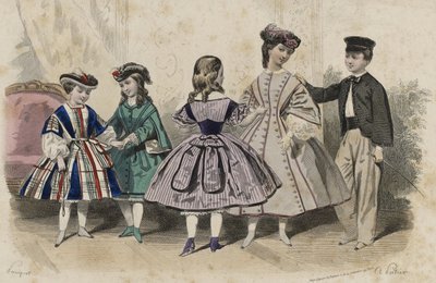 Bez tytułu, kwiecień 1861 (rycina ręcznie kolorowana) autorstwa Hippolyte Louis Pauquet