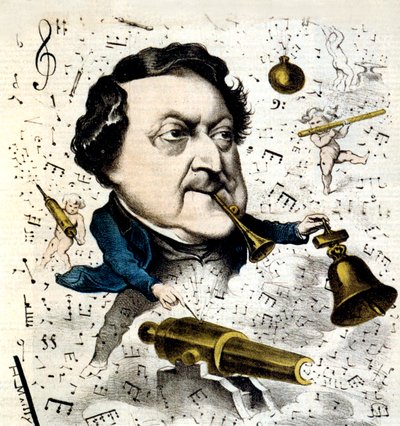 Gioacchino Rossiniego autorstwa Hippolyte Mailly
